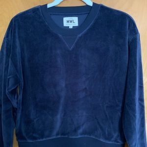 Madewell MWL Velour Cropped Sweatshirt (S)